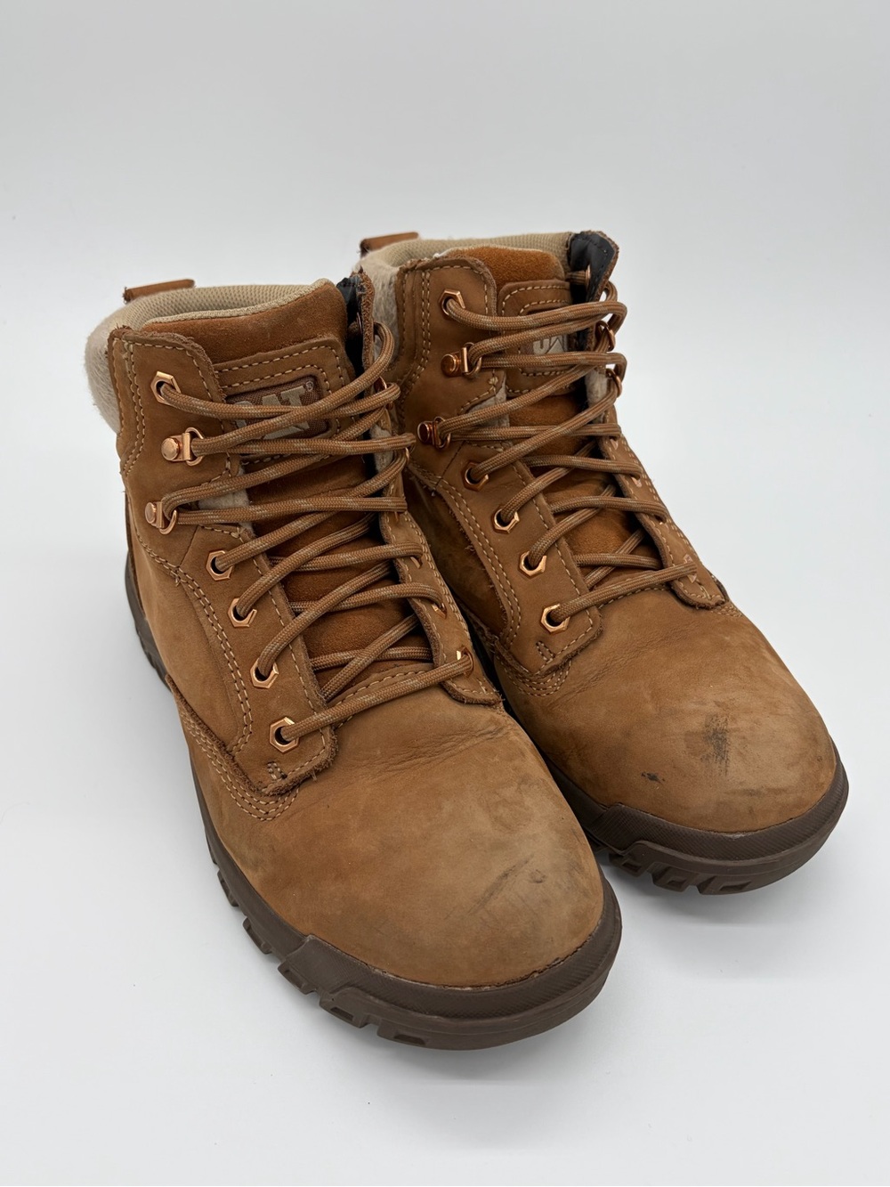 Caterpillar Brown Lace-Up Steel Toe Work Boots